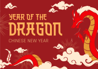 Chinese Dragon Zodiac Postcard Design
