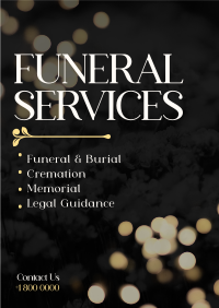 Elegant Funeral Poster Image Preview