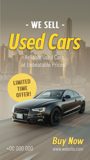 Used Car Sale Instagram story Image Preview