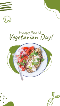 Happy Vegetarian Day! Facebook Story Design