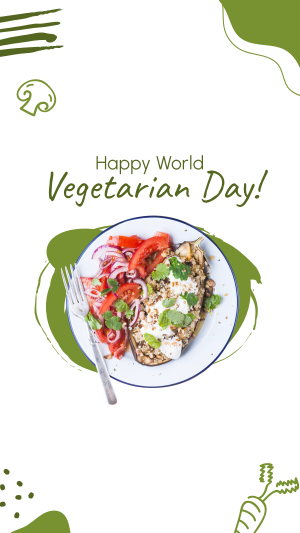 Happy Vegetarian Day! Facebook story Image Preview