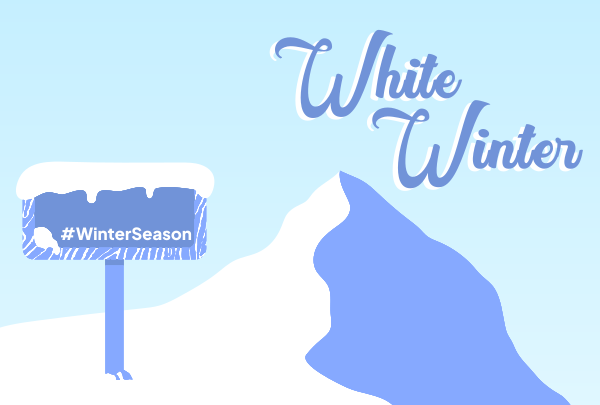 White Winter Pinterest Cover Design Image Preview