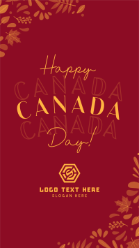 Floral Canada Day YouTube Short Design