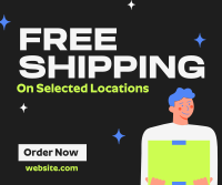 Cool Free Shipping Deals Facebook Post Design