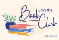 Book Lovers Club Pinterest Cover Design