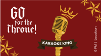 Karaoke King Zoom Background Design