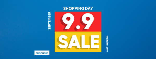 9.9 Shopping Sale Facebook Cover Design Image Preview