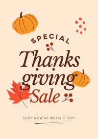 Thanksgiving Sale Poster Design
