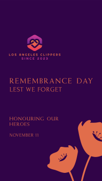 Remembrance Day Poppies Facebook Story Design