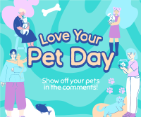 Quirky Pet Love Facebook Post Design