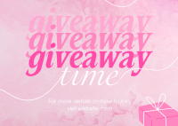 Elegant Giveaway Postcard Design