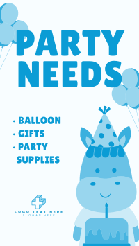 Party Supplies Facebook Story Design