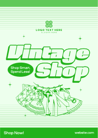 Vintage Clothing Shop Poster Preview