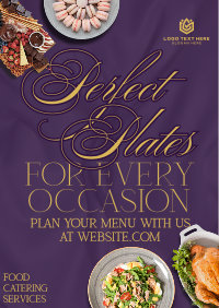 Rustic Food Catering Service Poster Design