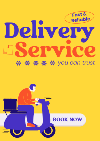 Retro Courier Service Poster Image Preview
