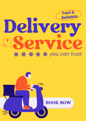 Retro Courier Service Poster Image Preview
