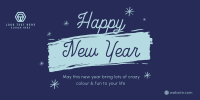 New Year Greet Twitter Post Design