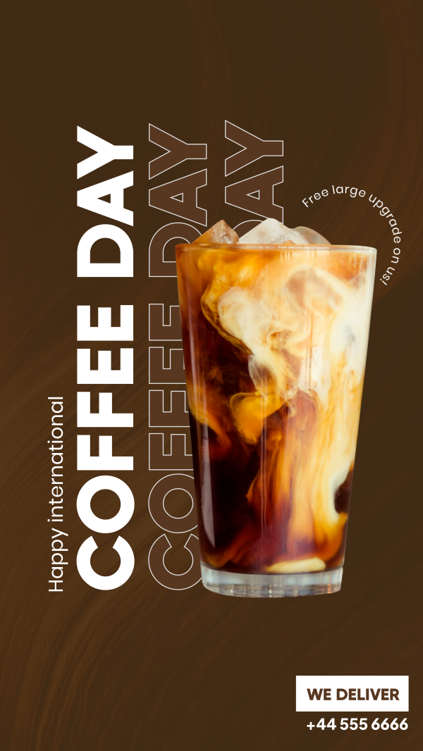 Ice Coffee Day Instagram Story Design Image Preview