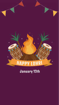 Happy Lohri Facebook story Image Preview