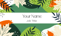 Tropical Abstract Leaves Business Card Image Preview