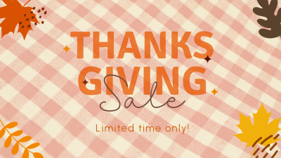 Thanksgivings Checker Pattern Facebook event cover Image Preview