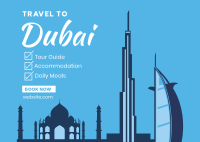 Dubai Travel Package Postcard Image Preview