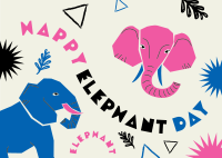 Abstract Elephant Postcard Image Preview
