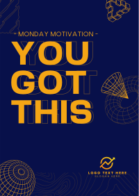 Geometric Monday Motivation Poster Design