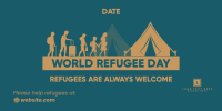Refugee Day Facts Twitter Post Design