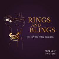 Rings and Bling Instagram Post Design
