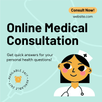 Online Medical Consultation Instagram Post Design