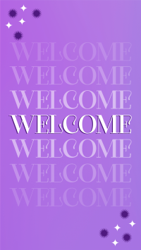 Gradient Sparkly Welcome Facebook story Image Preview