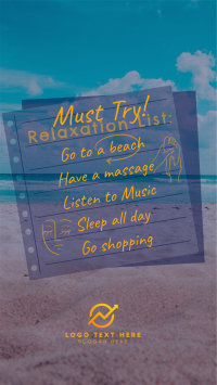 Beach Relaxation List TikTok Video Design