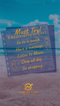 Beach Relaxation List TikTok video Image Preview