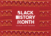 Black History Celebration Postcard Design