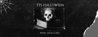 Creepy Halloween Skull Facebook cover Image Preview