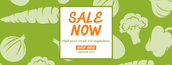 Vegetable Supermarket Facebook Cover Design Image Preview