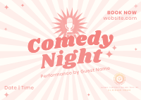 Comedy Night Postcard Image Preview