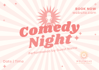 Comedy Night Postcard Design
