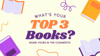 Top 3 Fave Books Facebook Event Cover Design