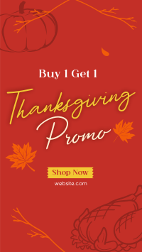 Thanksgiving Buy 1 Get 1 Instagram story Image Preview