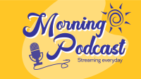 Good Morning Podcast Facebook Event Cover Design