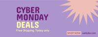 Quirky Cyber Monday Facebook cover Image Preview