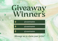 Giveaway Announcement Postcard Image Preview