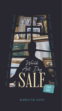 World Art Day Sale Instagram Story Design