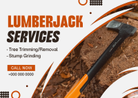 Corporate Lumberjack Services Postcard Design