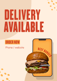 Burger On The Go Poster Design