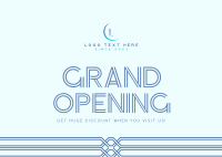 Minimalist Art Deco Grand Opening Postcard Image Preview