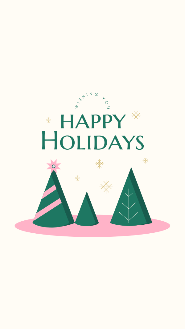 Happy Holidays Facebook Story Design Image Preview