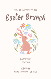 Fun Easter Bunny Invitation Design